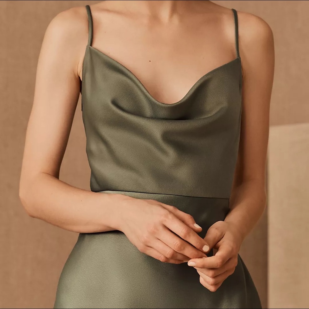 BHLDN Cali Satin Midi Dress